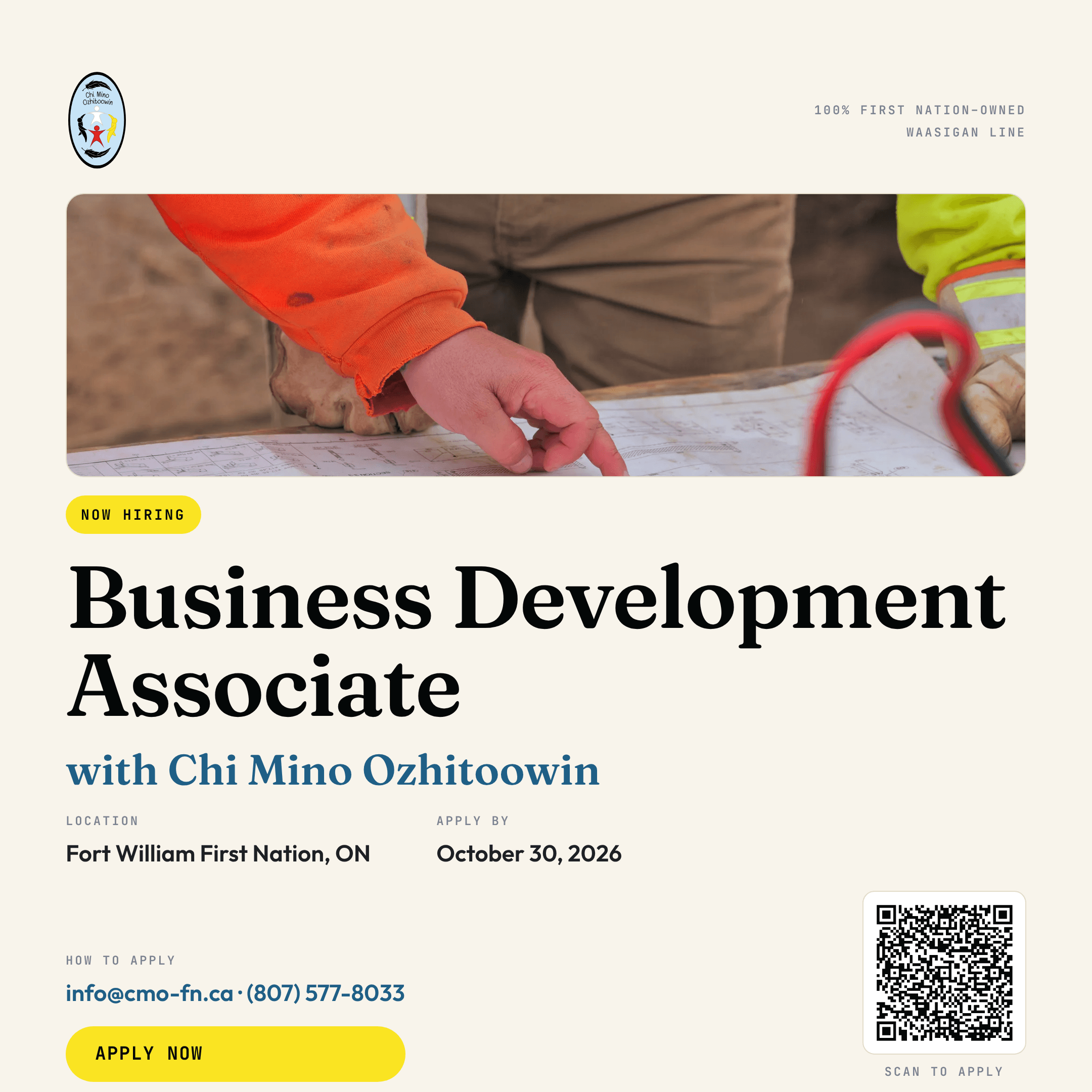 Chi Mino Ozhitoowin — Business Development Associate